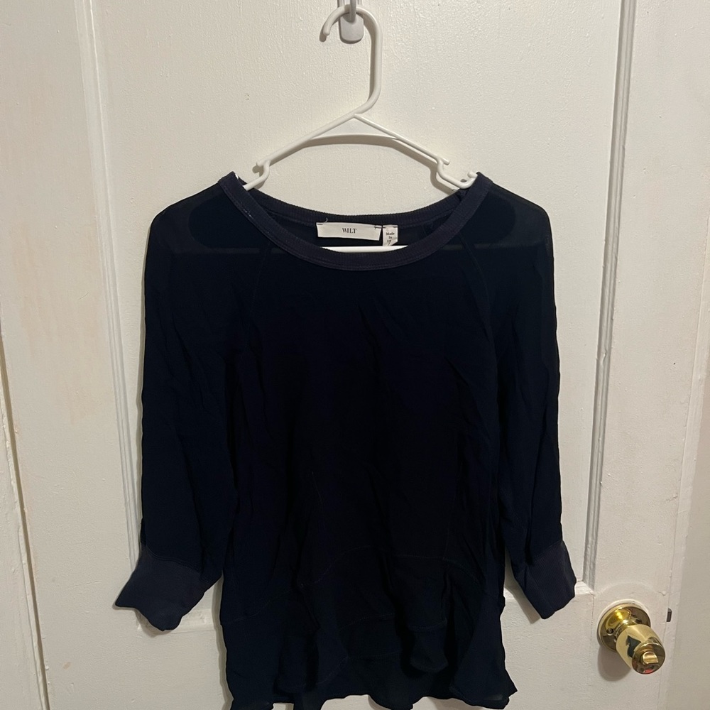 Wilt navy 3/4  Sleeve Tee